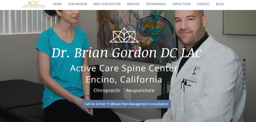 Free From Pain LA - Web Design - Dynamic Wave Consulting