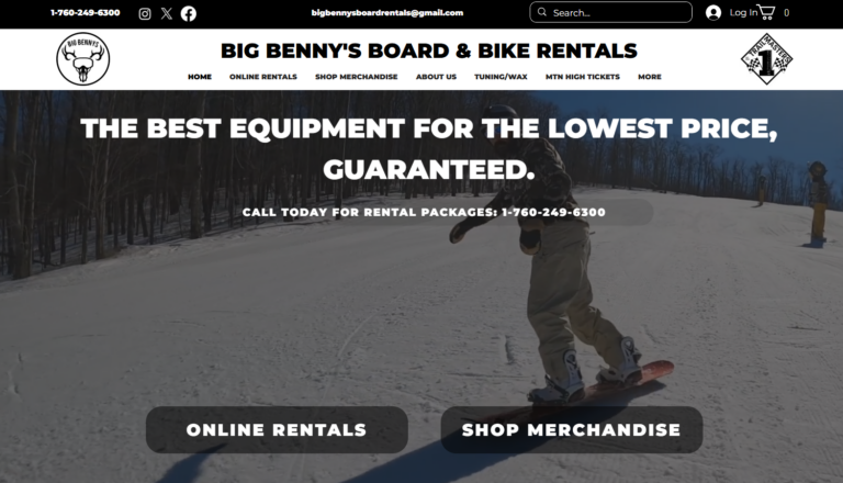Big Bennys Responsive Website Redesign