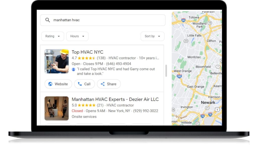 Dezier Air Google Maps Placement - Dynamic Wave Consulting Marketing