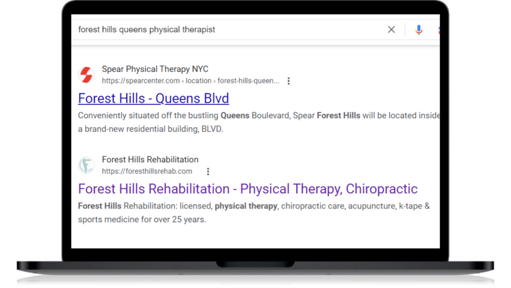 Forest Hills Rehab - Organic SEO Results - Dynamic Wave Consulting - Philadelphia, PA