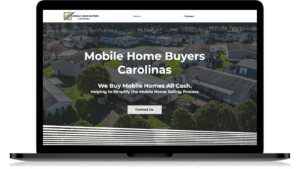 Mobile Home Buyers: Shape Dividers & Animated Wix Website Design - Philadelphia, PA.