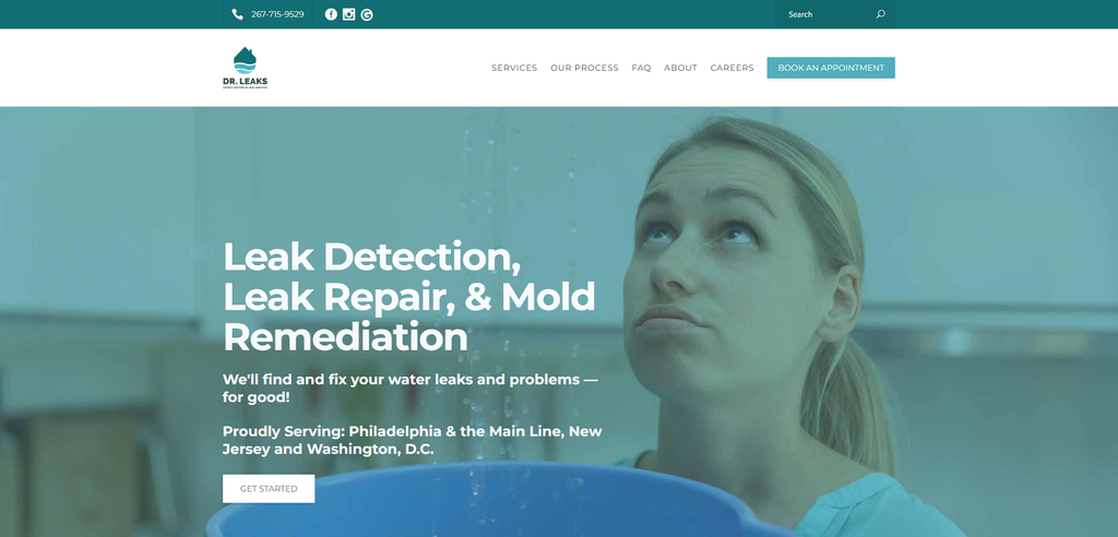 philadelphia service business marketing and SEO success dr leaks